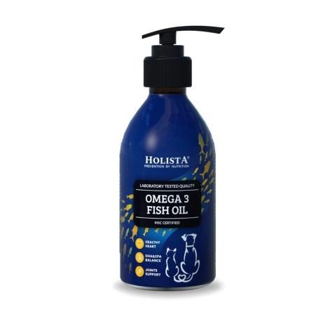 HOLISTA Omega 3 fiskeolie - kosttilskud til hunde og katte - 250 ml