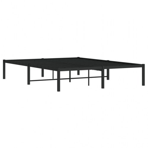Sengeramme i metal 135 x 190 cm - sort
