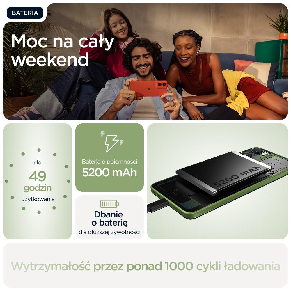 Motorola Moto G06 - 4G smartphone - dual-SIM - RAM 4 GB / Intern hukommelse 256 GB - microSD slot - LCD-skærm - 6.88 - 1640 x 720 pixels (120 Hz) - rear camera 50 MP - front camera 8 MP - pantone slyngplante