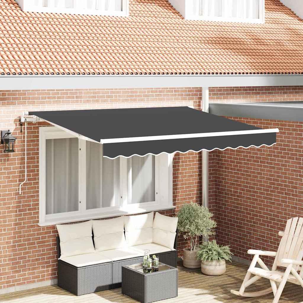 Utrækkelig Markise Antracit 250 x 200 cm Stof