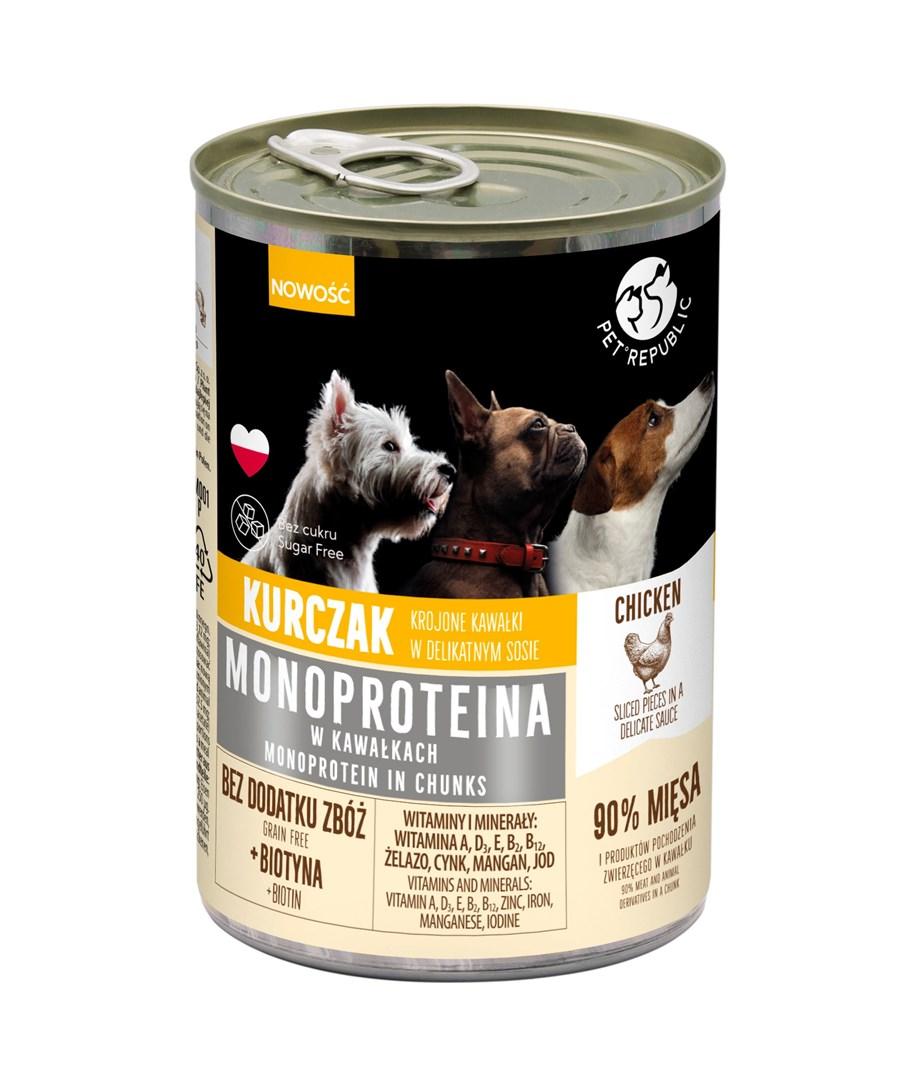Pet Republic Monoprotein vådfoder til hund – Kylling 400 g