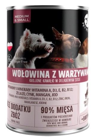 PetRepublic Adult Medium & Small – oksekød med grøntsager, vådfoder til hund – 400 g