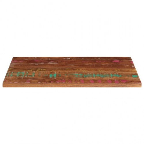 Bordplade 110x60x2,5 cm rektangulær massivt genbrugstræ