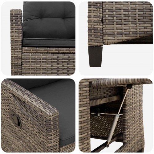 Lænestole til haven 56 x 60 x 112 cm stål