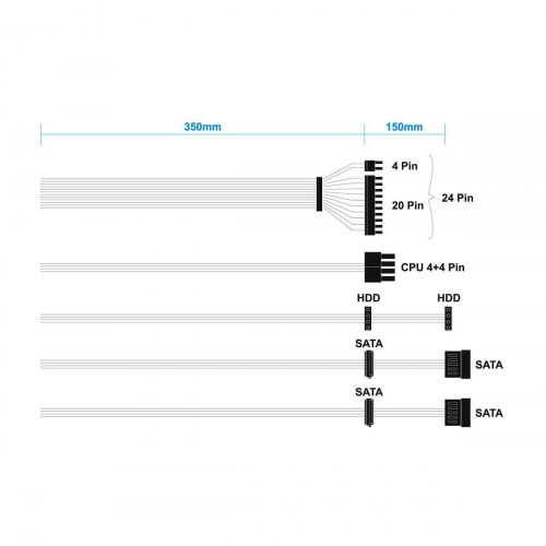 Aisens ASPC-500ATX-SEO strømforsyning - ATX 500 W, sølv