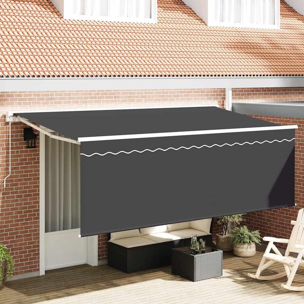 Utrækkelig Markise Creme 350 x 200 cm Polyester og Aluminium
