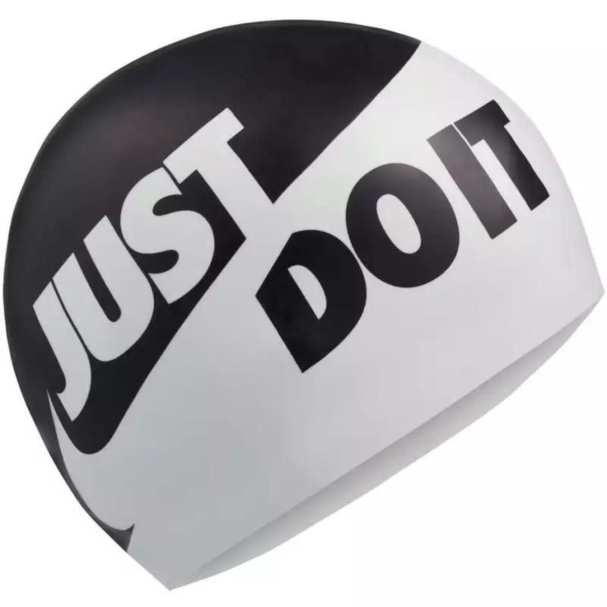 Nike JDI Slogan badehætte - sort/white, unisex onesize
