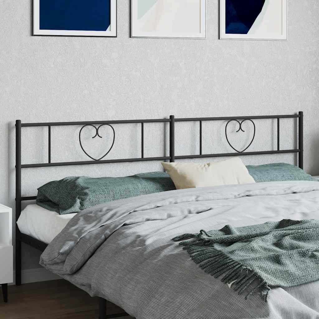 Udskiftningsgavl 180 cm metal sort