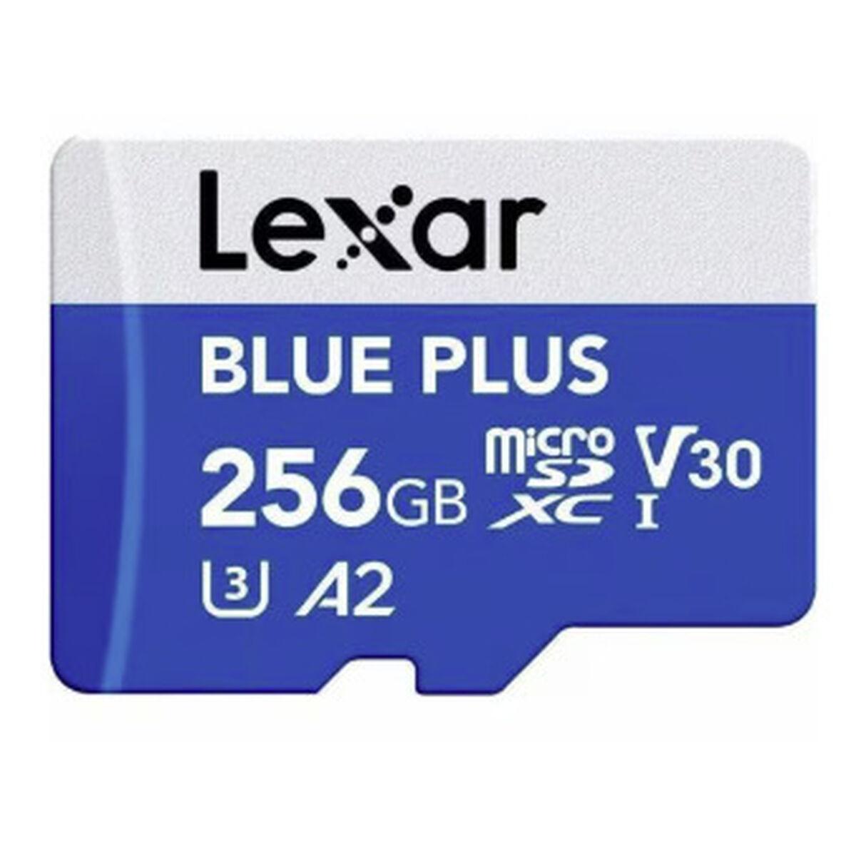 Lexar microSDHC Blue Plus UHS-I with SD adapter, up to 170MB/s read C10/A2/U3 (V30) 256GB - Hukommelseskort