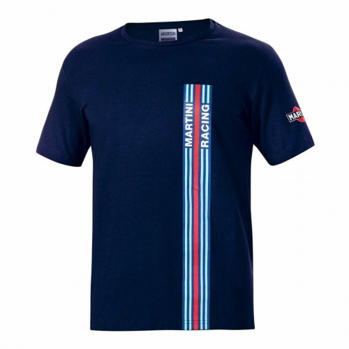 Sparco T-shirt BIG STRIPES MARTINI-R - Blå, XXL