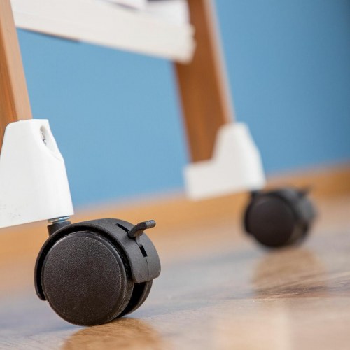 Dreeyl foldbart lodret tørrestativ med hjul - 38 stænger, hvid (OUTLET A)