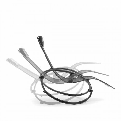 Sammenklappelig gyngende liggestol - sort (OUTLET A)