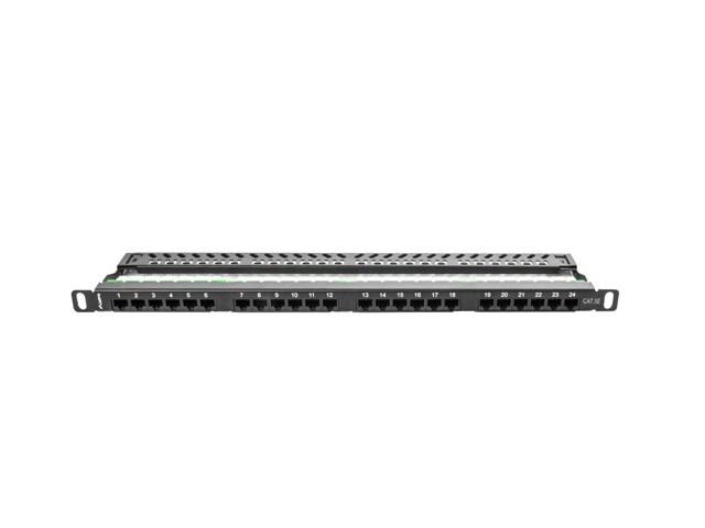 Lanberg PPU5-0024-B patchpanel 0,5U - 24 porte RJ-45, Cat5/5e billede
