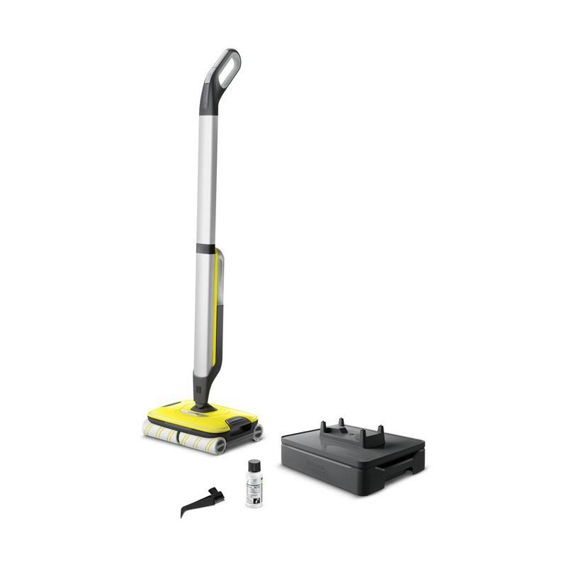 Kärcher FC 7 Cordless - elektrisk gulvmoppe, tør & våd, poseløs - sølv/gul billede