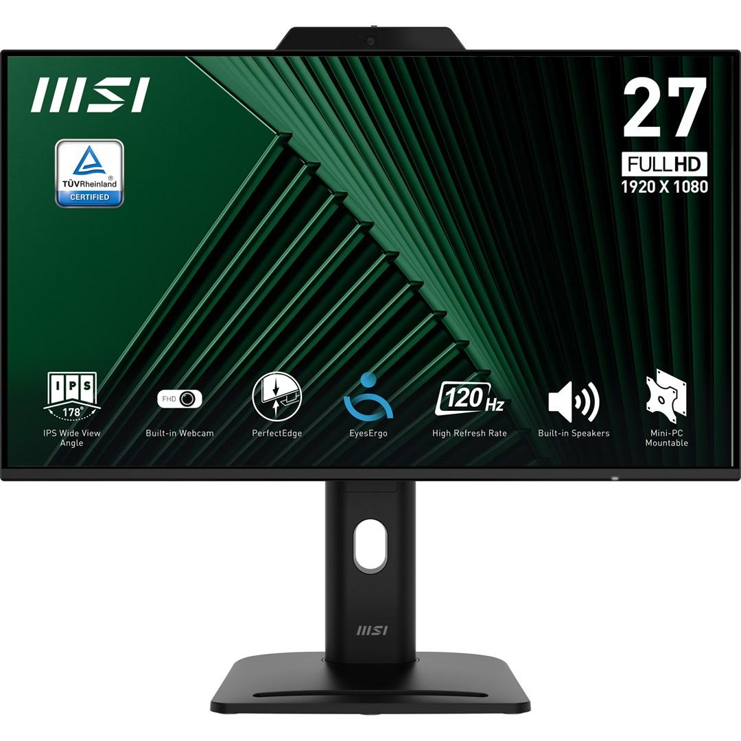 MSI PRO MP272PMG 27" Full HD IPS skærm - 120 Hz, indbygget webcam billede