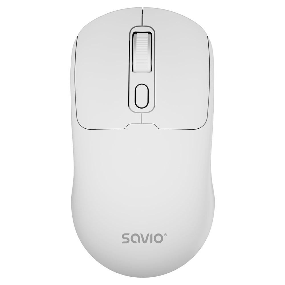 Savio MB-05 trådløs mus - ambidexter, Bluetooth, 1.600 DPI - hvid