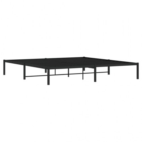 Sengeramme i metal 200 x 200 cm - sort
