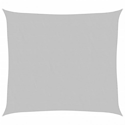 Solsejl 3 × 2,5 m - lysegrå, vandafvisende polyester