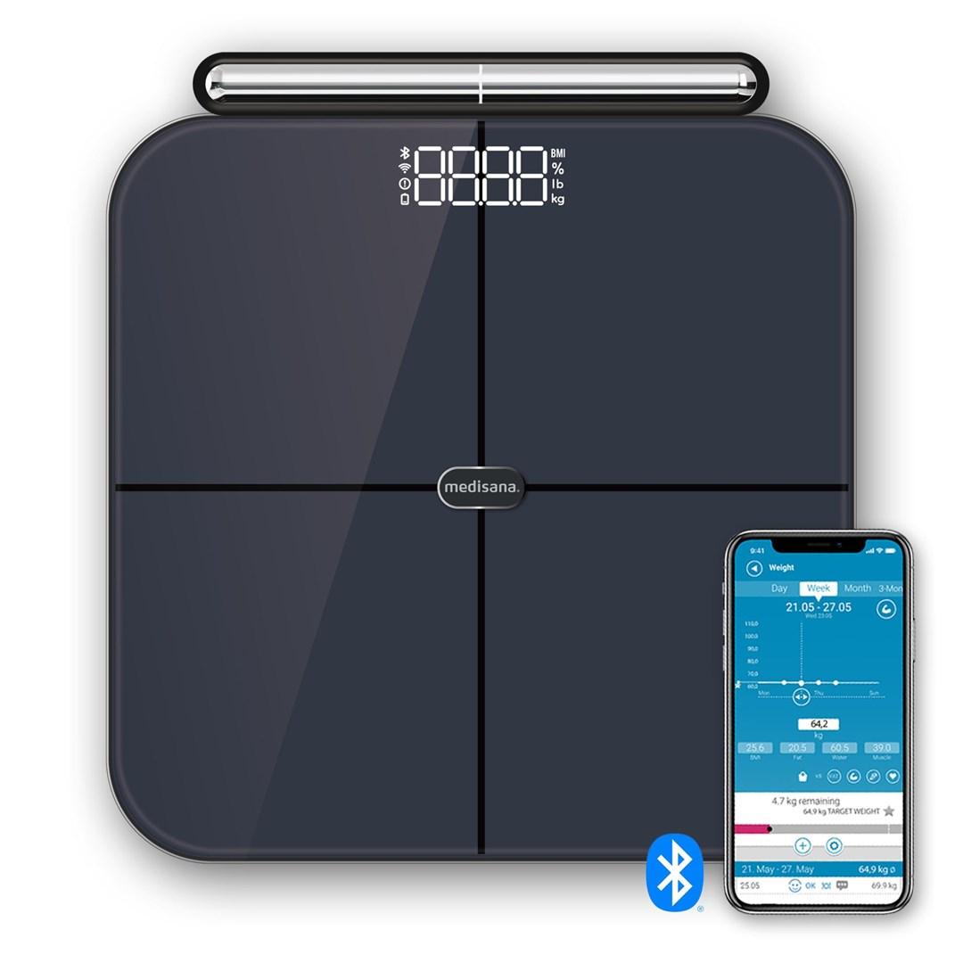 Medisana BS 850, Elektronisk personlig vægt, 180 kg, 0,05 g, Sort, 0,1 kg, kg, lb, ST