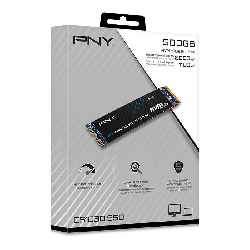 PNY CS1030 500 GB M.2 NVMe SSD - PCIe 3.0 x4 billede
