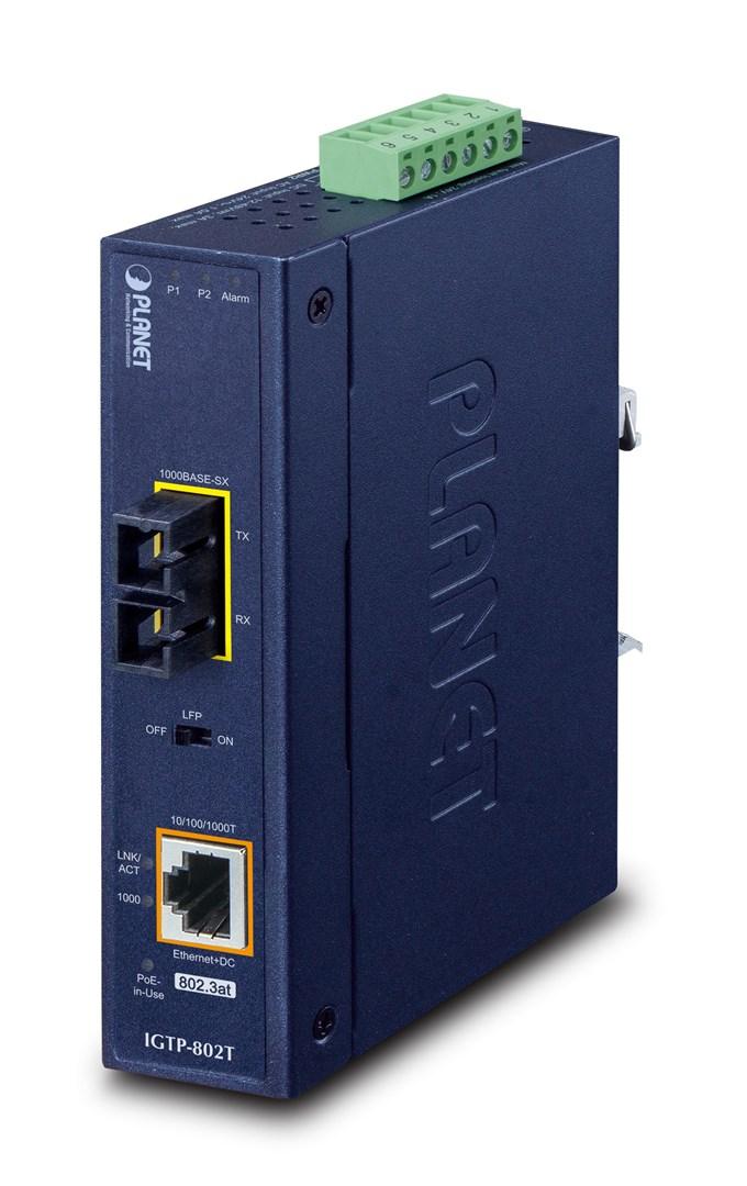 Planet IGTP-802T IP30 industriel mediekonverter 10/100/1000 Mb – Blå