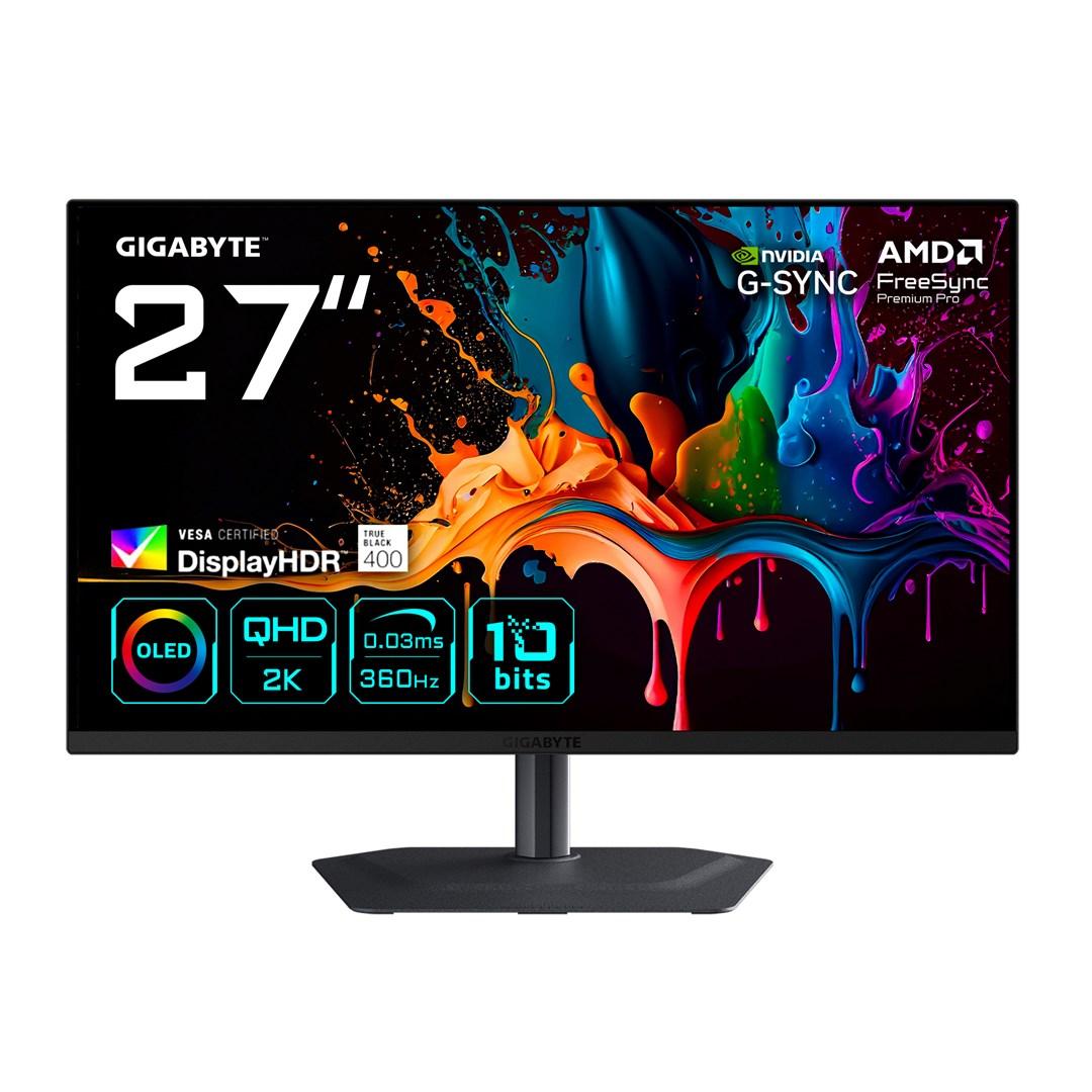 Gigabyte MO27Q3 27" OLED QHD gaming-skærm - 2560 × 1440, 360 Hz, 0,03 ms, HDR True Black 400 billede