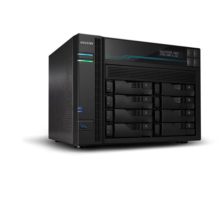 ASUSTOR AS6508T NAS-tower - Intel Atom C3538, 8 GB DDR4, 0 TB, ADM, sort billede