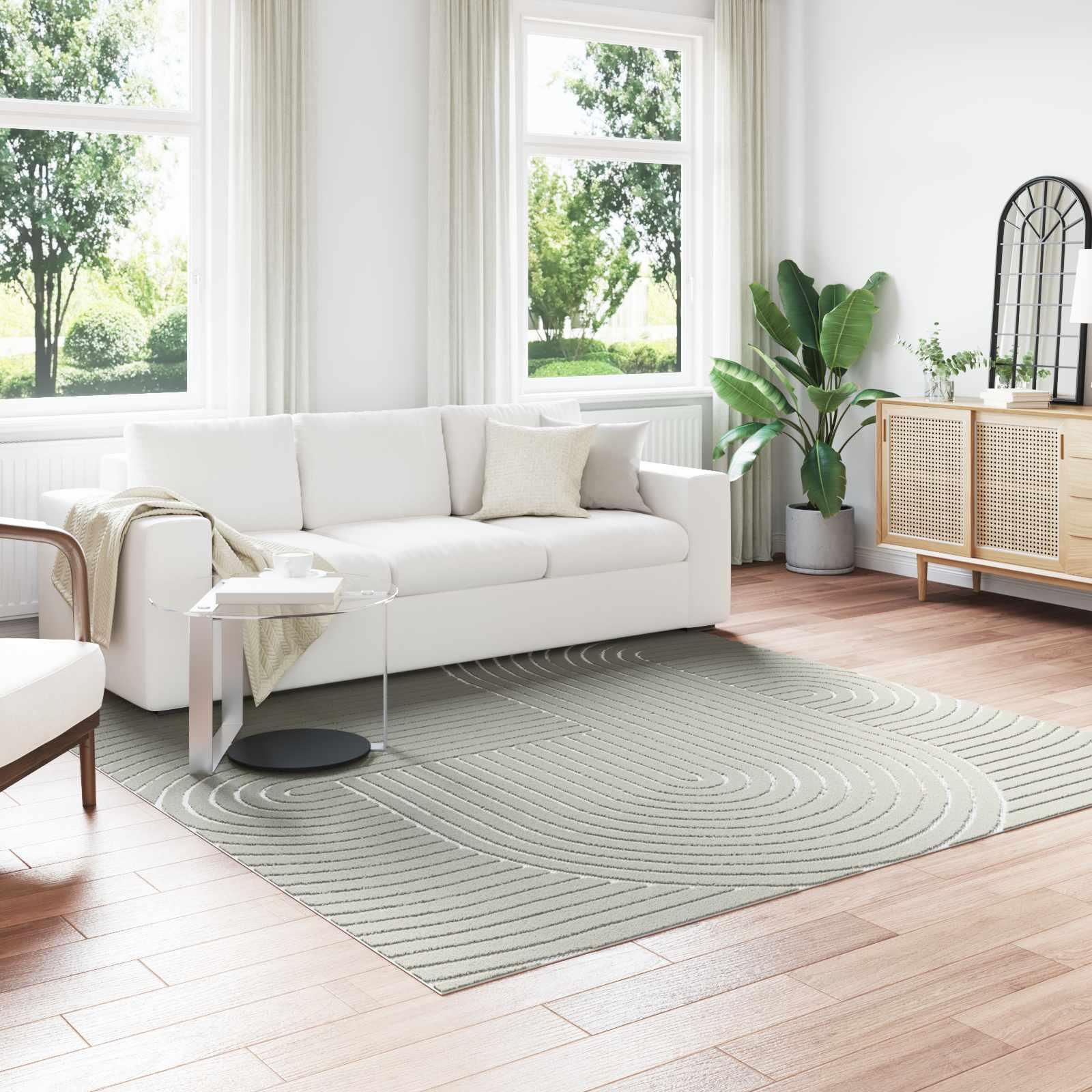 Områdetæpper Firkantet HUARTE Grøn 240 x 240 cm Polyester