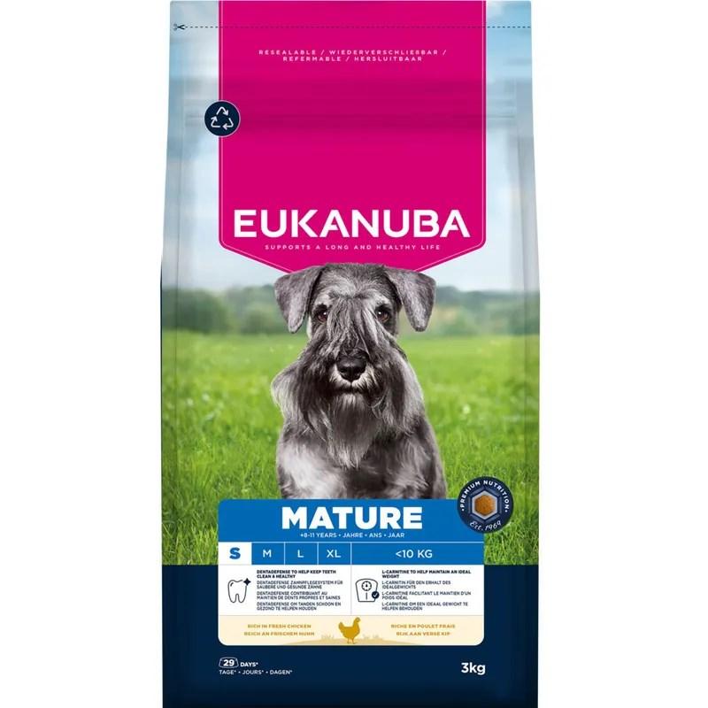 Eukanuba Mature Small Breed kylling – tørfoder til hund – 3 kg