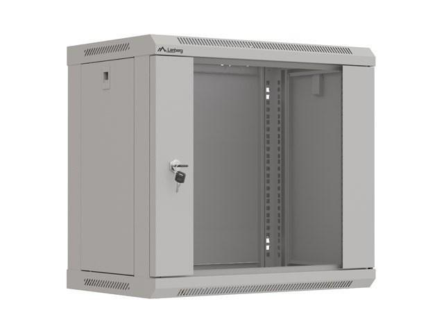 Lanberg WF03-5309-10S 9U vægmonteret rackskab - sort, glasdør billede