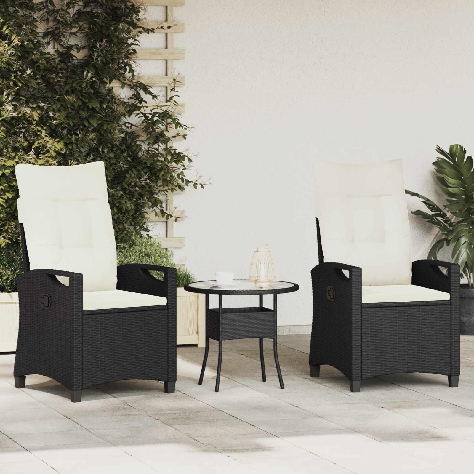 Have Stol 2 stk Sort og Cream 56 x 60 x 112 cm