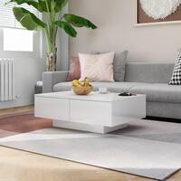 Sofabord 90x60x31 cm spånplade hvid højglans