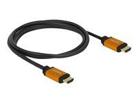 DeLOCK HDMI-kabel 1,5 m – sort/guld – 8K, tripel-afskærmet billede