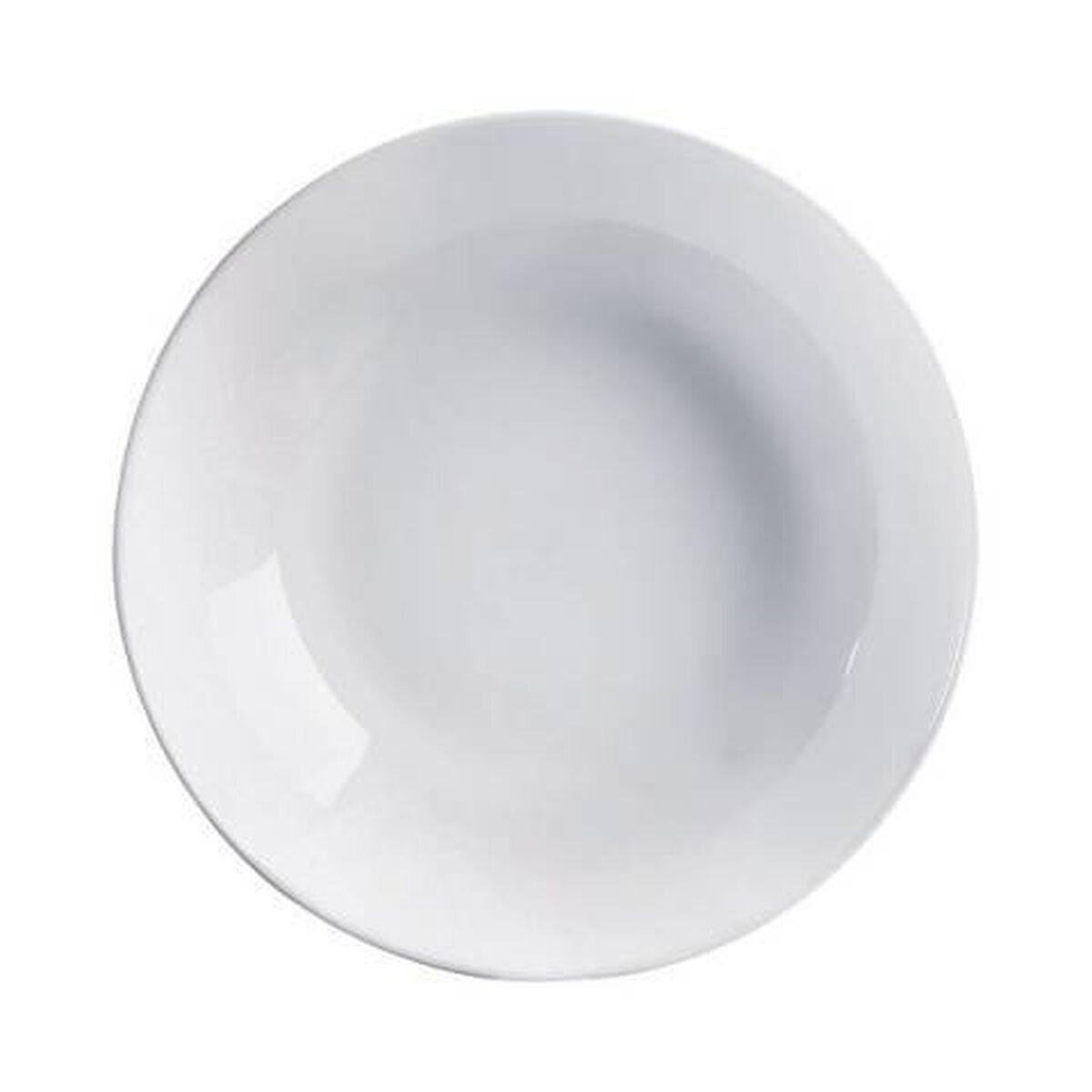 Arcoroc Evolutions dyb tallerken - hvid opalglas, minimalistisk