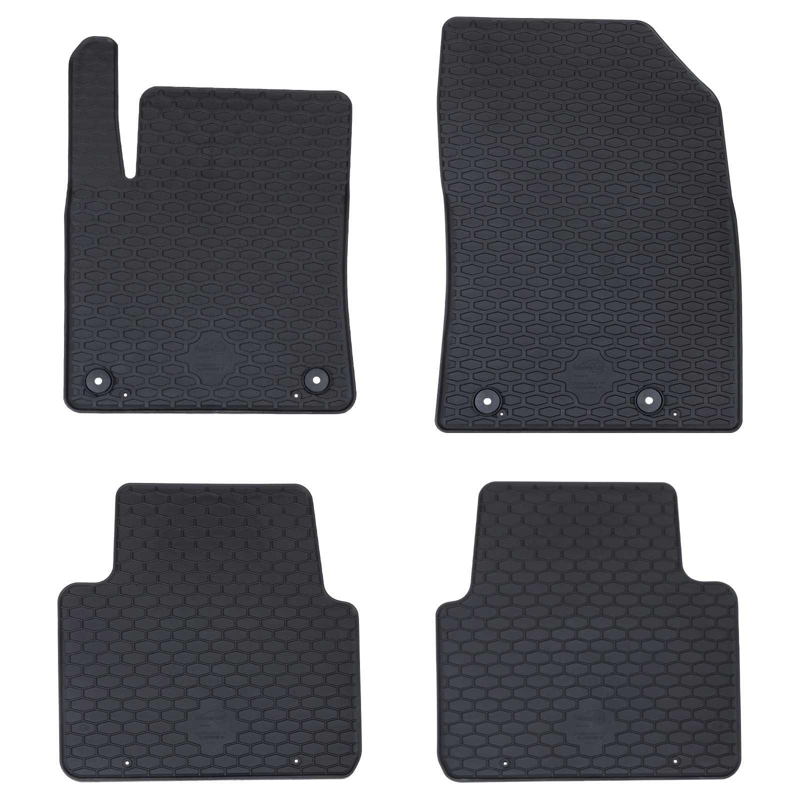 Bilmåtte 4 pcs Sort passer til CITROEN C3 AIRCROSS 2017- Gummi