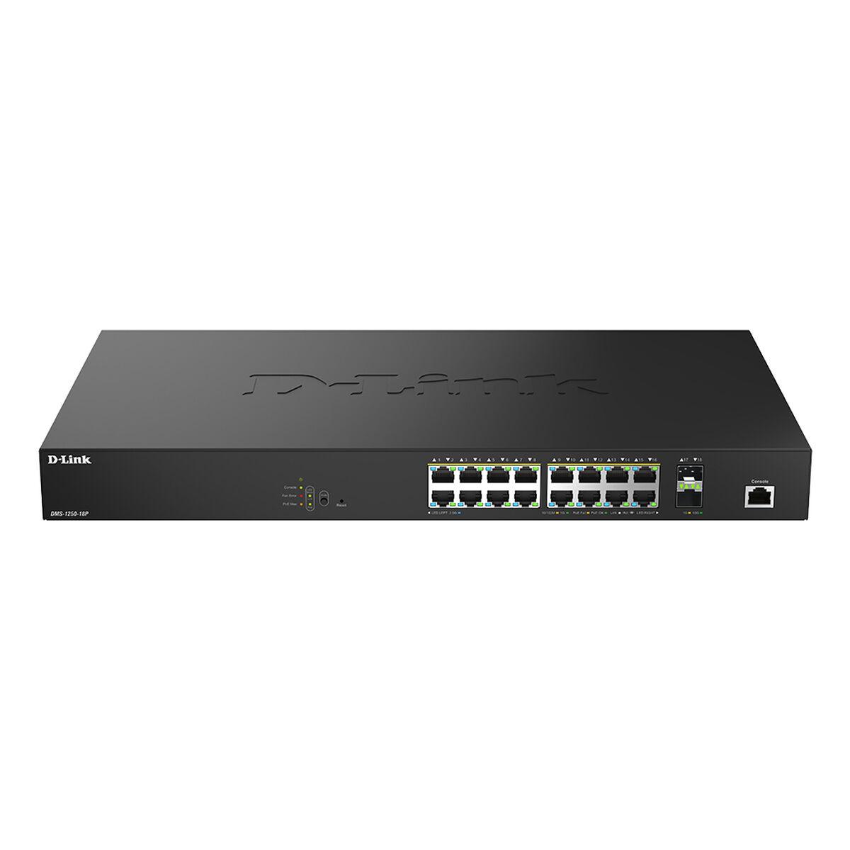 D-Link DMS-1250-18P/E - 16-ports netværksswitch med PoE, stabelbar billede