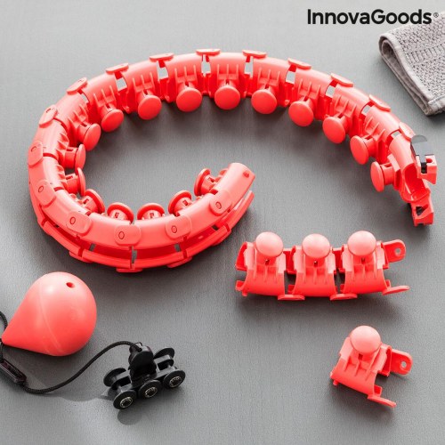 Fittehoop - justerbar smart fitness hoop med vægt, rød (OUTLET B)