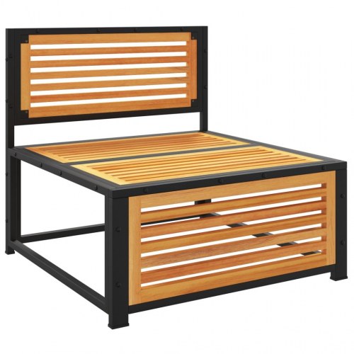 Sofamodul med hynder uden armlæn massivt akacietræ