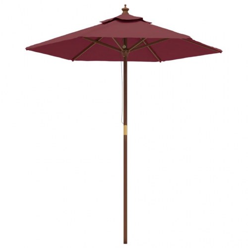 Haveparasol med træstang 196 × 231 cm - bordeaux