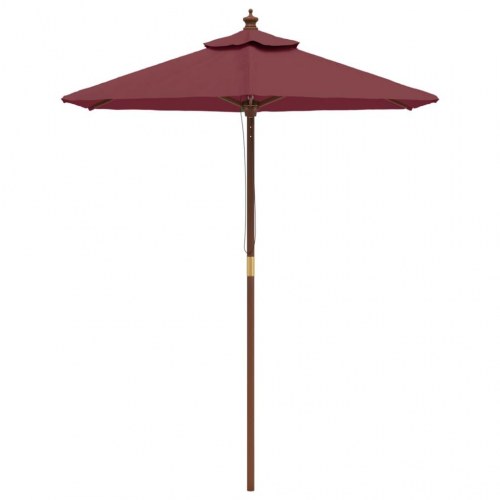 Haveparasol med træstang 196 × 231 cm - bordeaux