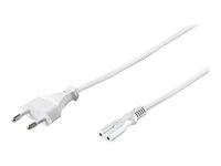 Goobay NK 104 W strømkabel 5 m - hvid (IEC C7 til Europlug) billede