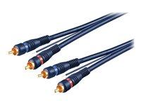 Goobay audiokabel 2x RCA til 2x RCA - 5 m - blå billede
