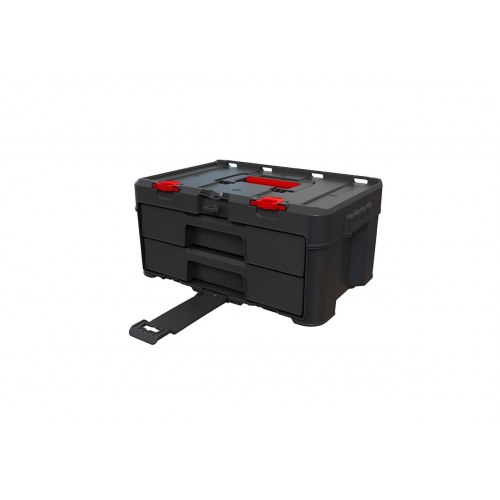 KETER Stack'N'Roll værktøjskasse – 2 skuffer, sort