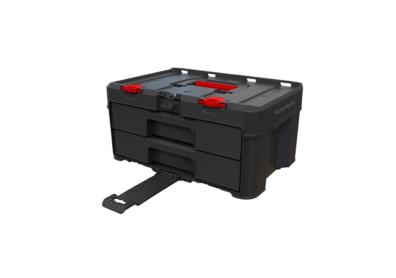 KETER Stack'N'Roll værktøjskasse – 2 skuffer, sort