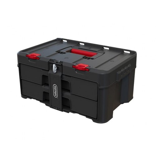 KETER Stack'N'Roll værktøjskasse – 2 skuffer, sort