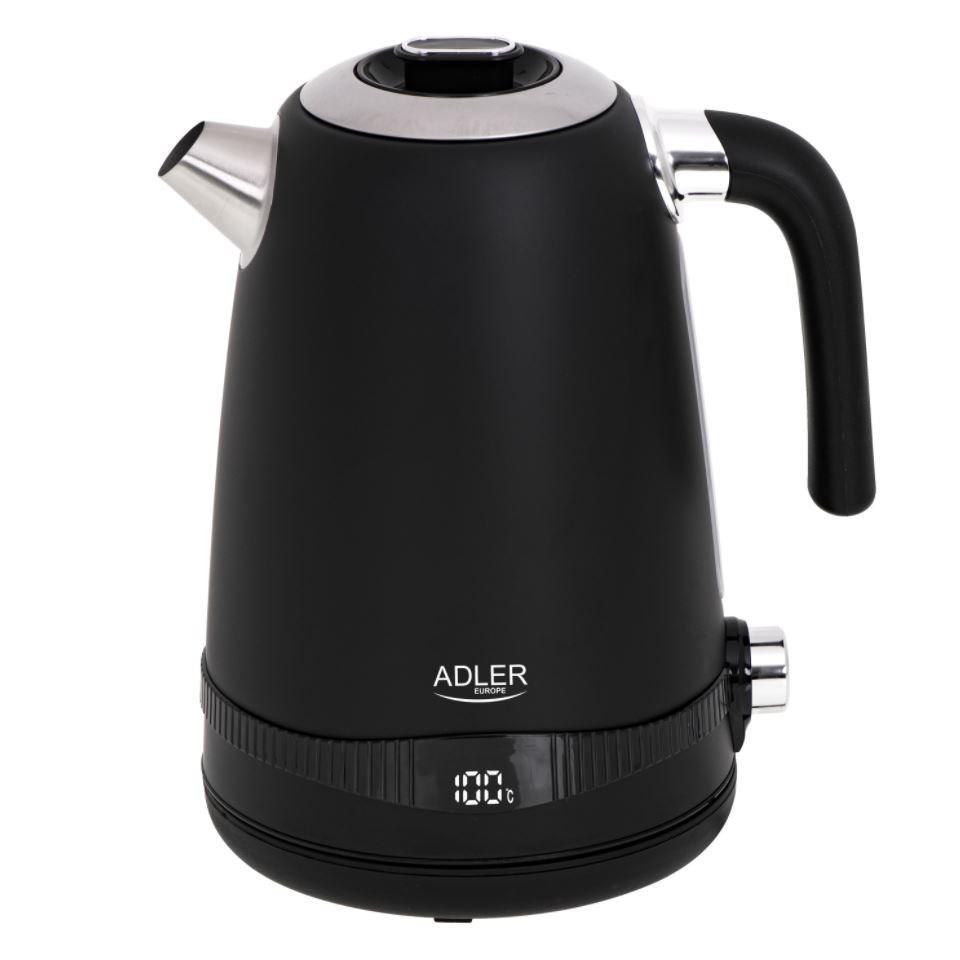 Adler AD 1295b elkedel 1,7 l – sort med temperaturvalg billede