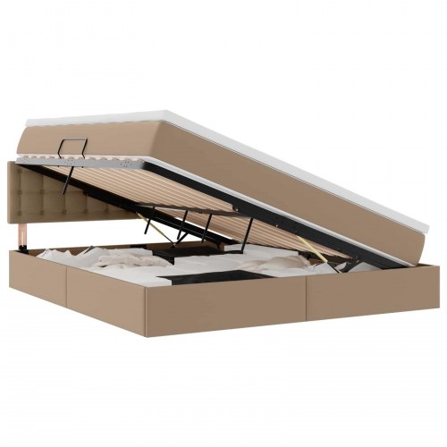 Seng med opbevaring og madras Cappuccino 180 x 200 cm