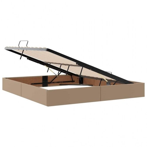 Seng med opbevaring og madras Cappuccino 180 x 200 cm