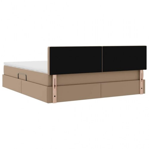 Seng med opbevaring og madras Cappuccino 180 x 200 cm