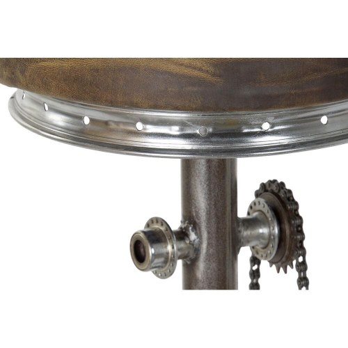 Taburet - metal/plast, brun, 44 × 41 × 82 cm